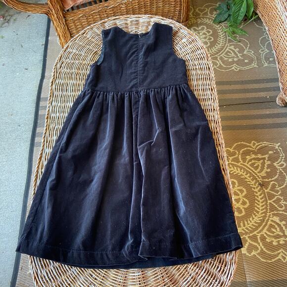 Gymboree Girls Dress Sz 7 Black Velvet Pintuck Jumper Holiday Cheer Vintage‎ XXL - Picture 4 of 6